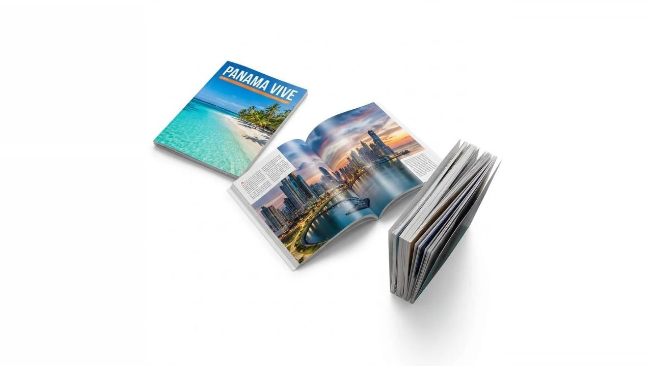 Revistas impresas a full color con grapa, cerradas y abiertas