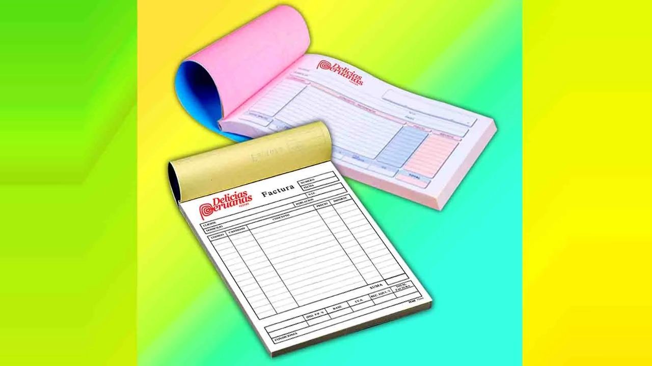 Facturero Media Carta con medida 8.5X 5.5 pulgs. – facturas con copias en papel químico