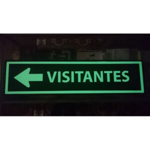 Letrero de estacionamiento / material reflectivo, fotoluminiscente / Medida 24x12 pulgs.