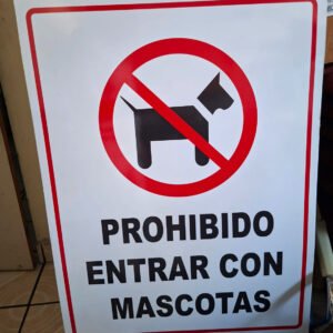 Letrero de aluminio galvanizado  / Medida 24x32 pulgs.