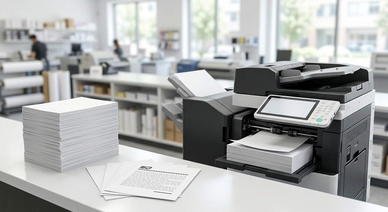 Servicio de copias con fotocopiadora multifuncional y documentos copiados – ServiDigitales Panamá