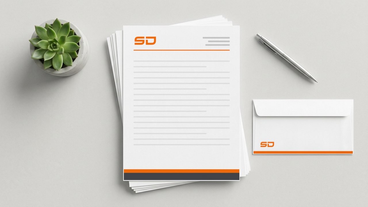 Hojas membretadas y sobre impresos con logo SD – ServiDigitales Panamá